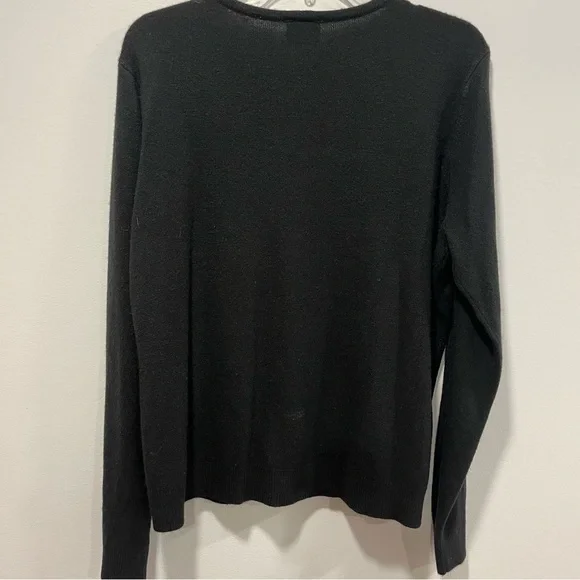 Villager by Liz Claiborne Black Beaded Cardigan, Womens Size XL - Picture 4 of 9